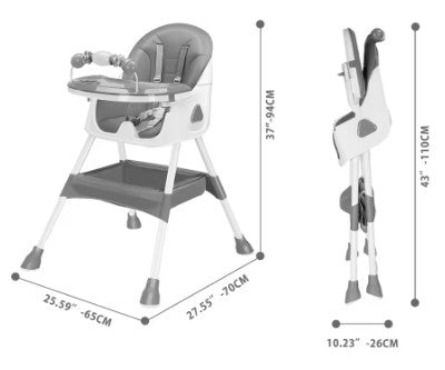 Chaise Haute Évolutive E500 – Pratique et Ludique pour Bébé